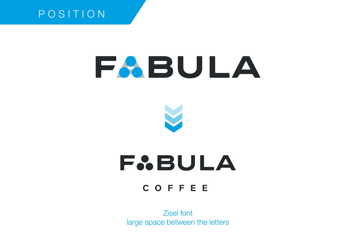 logo design fabula cofee position